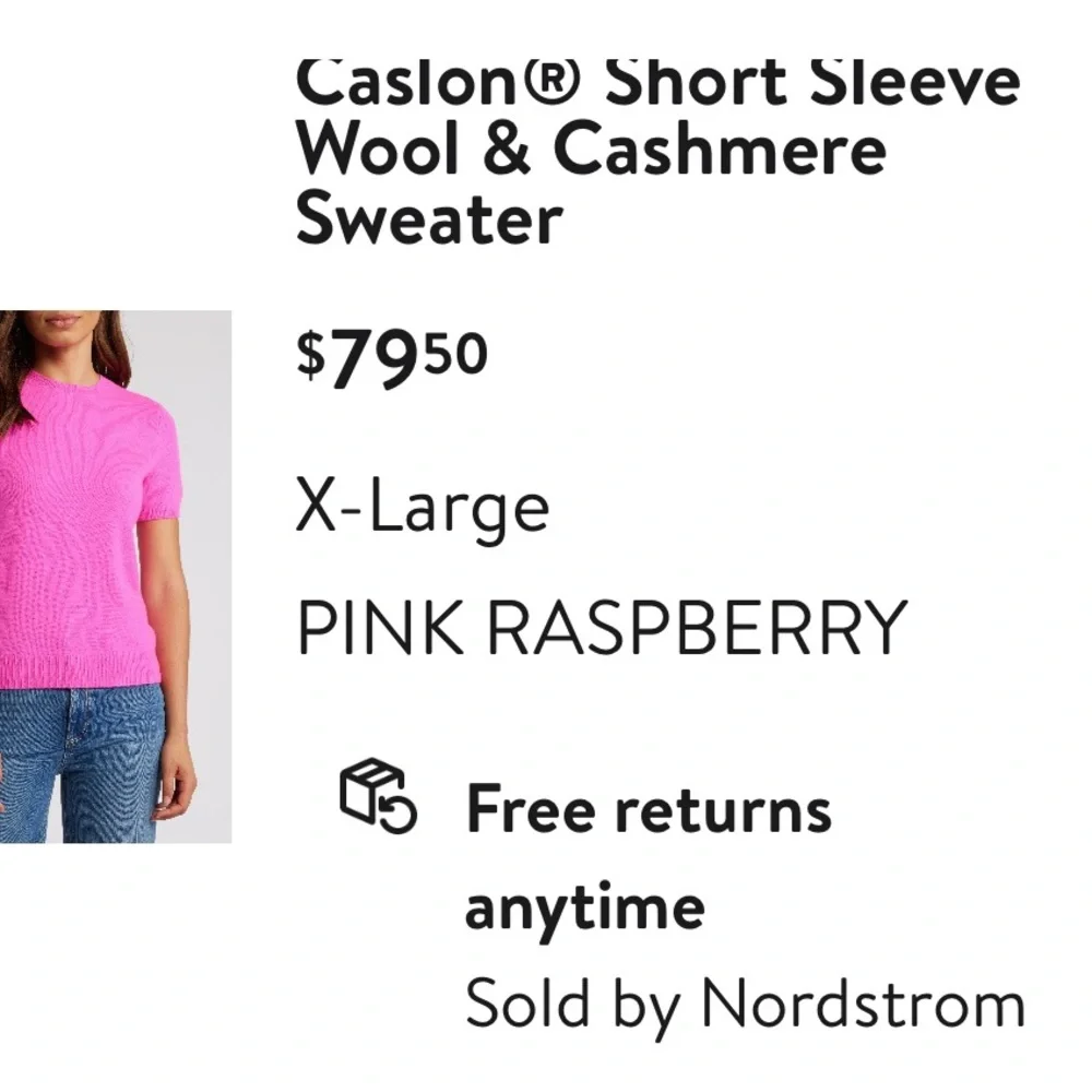 Vibrant Pink Short Sleeve Sweater - Picture 2 of 7